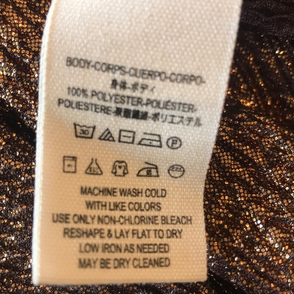 Free People Moonage Daydream Bronze Metallic Party Dress Size Small - Picture 14 of 15